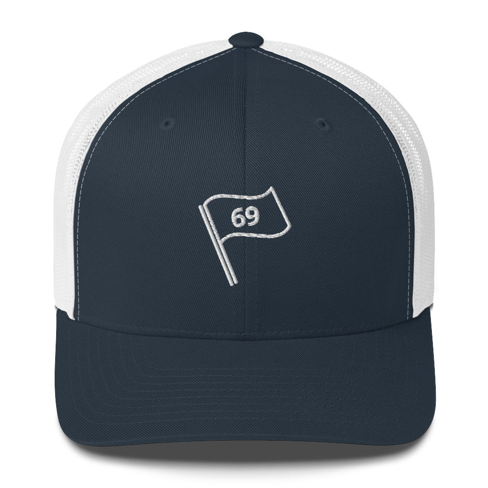 69 Flag Trucker Hat — Mesh-Back Snapback Cap