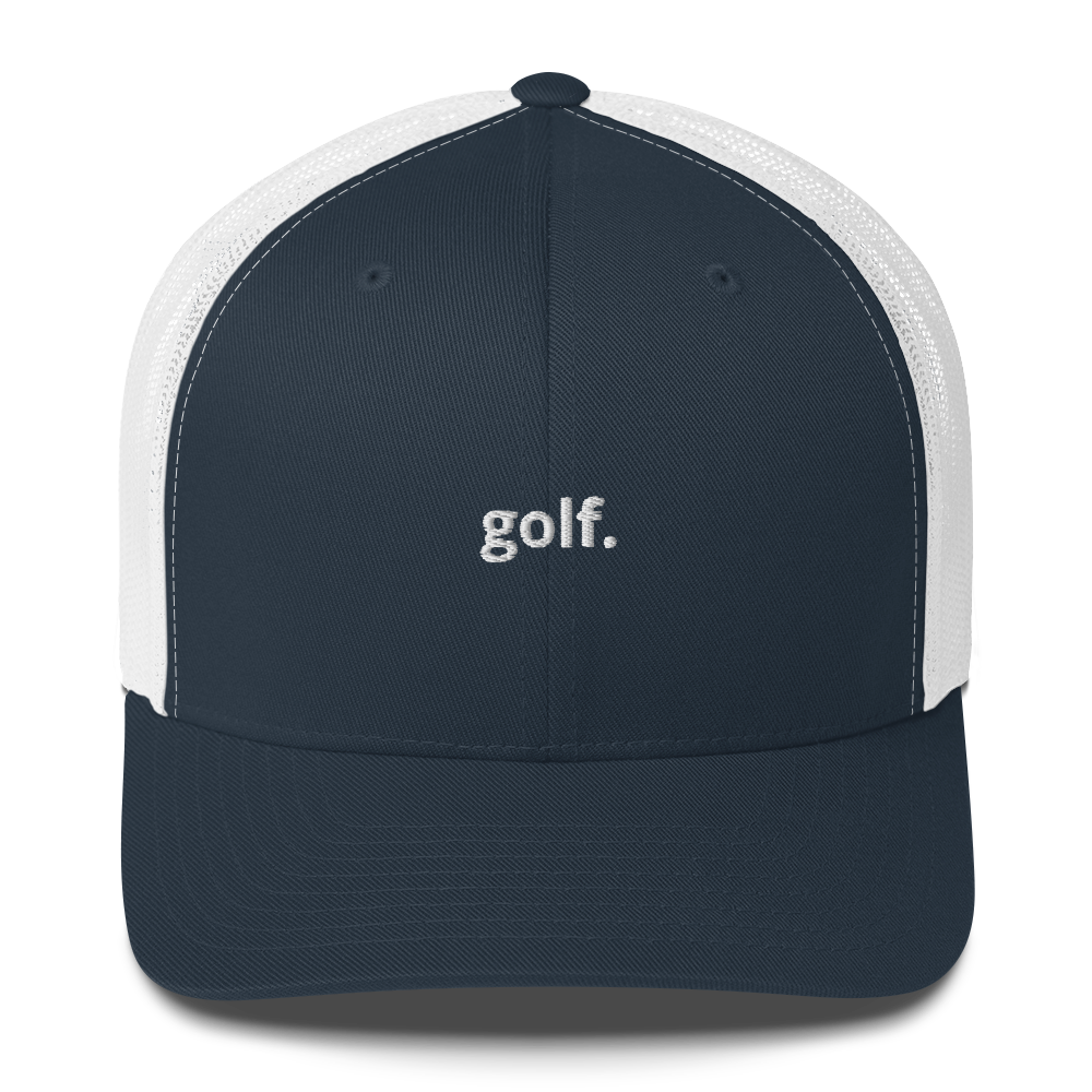 golf. Trucker Hat — Minimalist Golf Snapback Cap