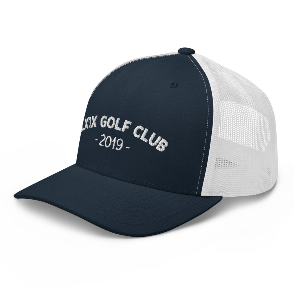 Arch Logo Trucker Hat — Mesh-Back Snapback Cap (White Logo)