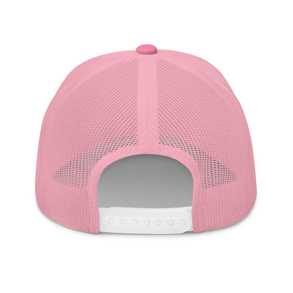 Arch Logo Trucker Hat — Mesh-Back Snapback Cap (White Logo)