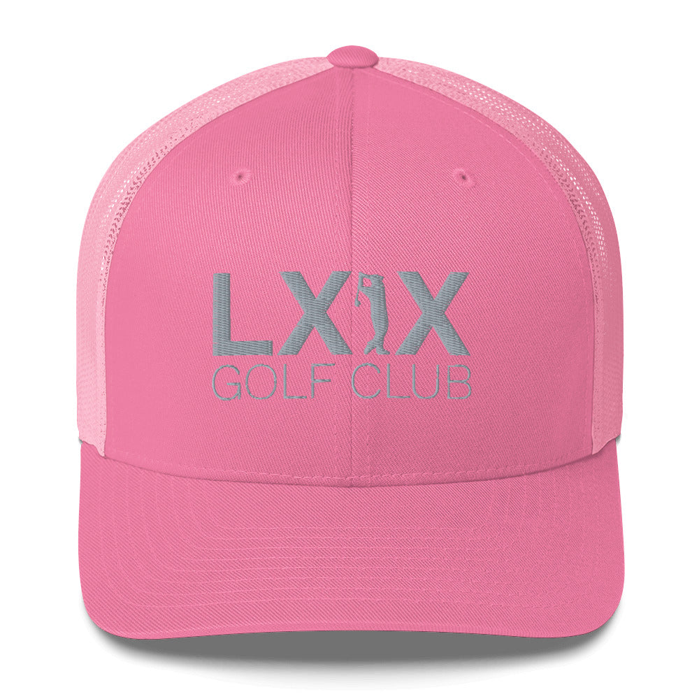 Swinger Logo Trucker Hat — Mesh-Back Snapback Cap (Gray Logo)
