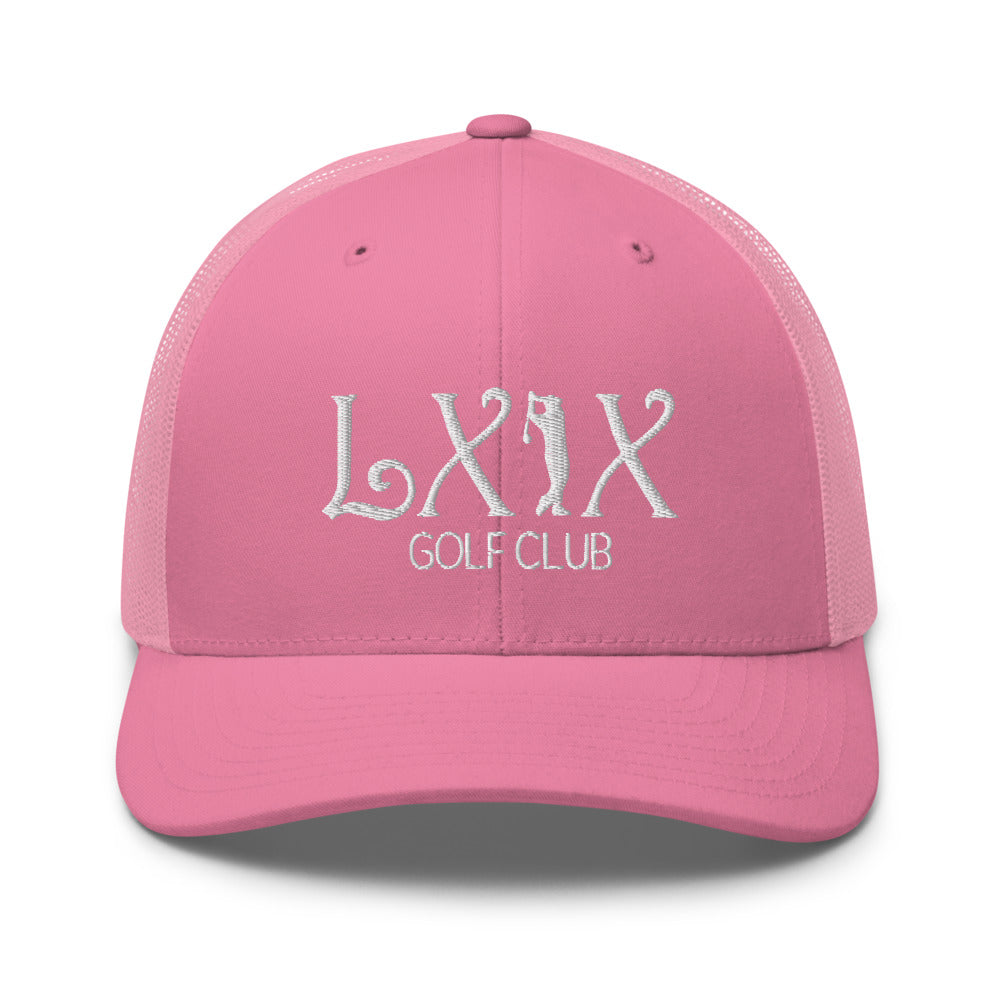 Curve Logo Trucker Hat — Mesh-Back Snapback Cap (White Logo)