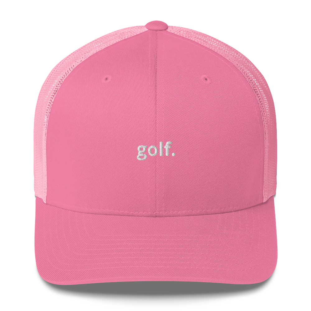 golf. Trucker Hat — Minimalist Golf Snapback Cap