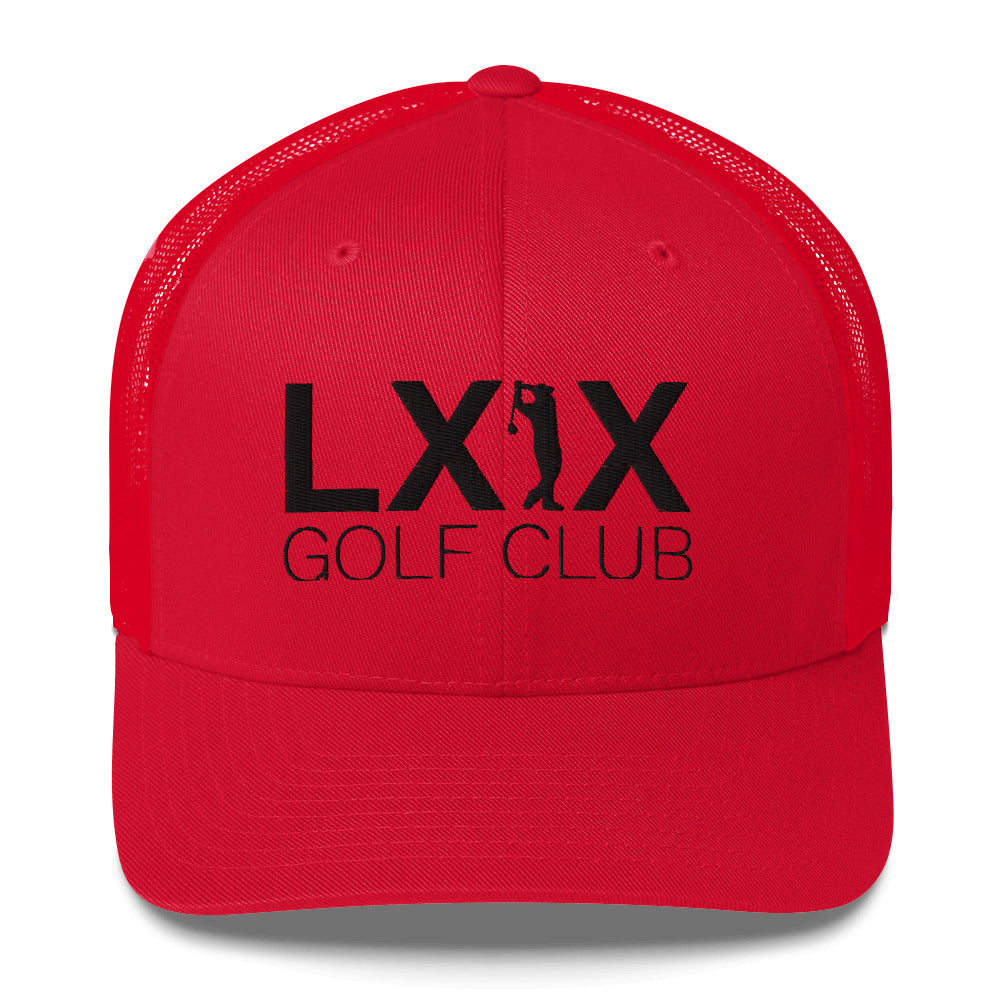 Swinger Logo Trucker Hat — Mesh-Back Snapback Cap (Black Logo)