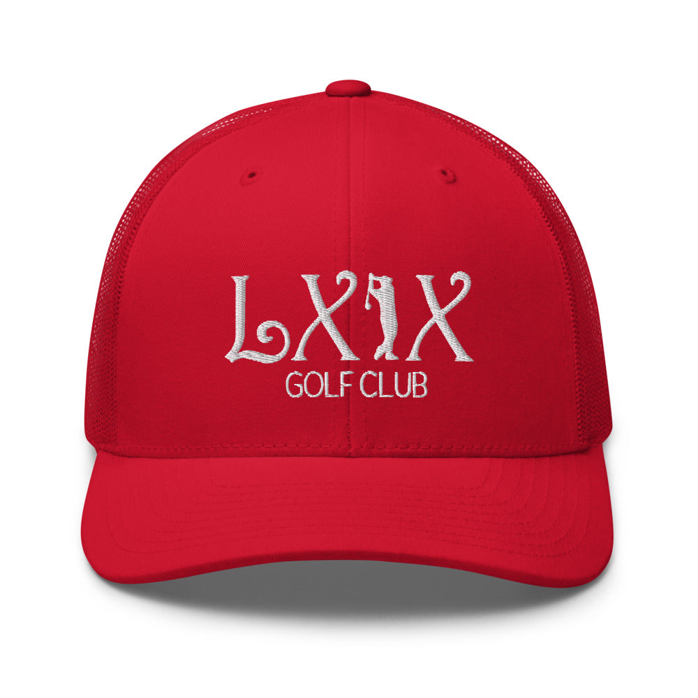 Curve Logo Trucker Hat — Mesh-Back Snapback Cap (White Logo)
