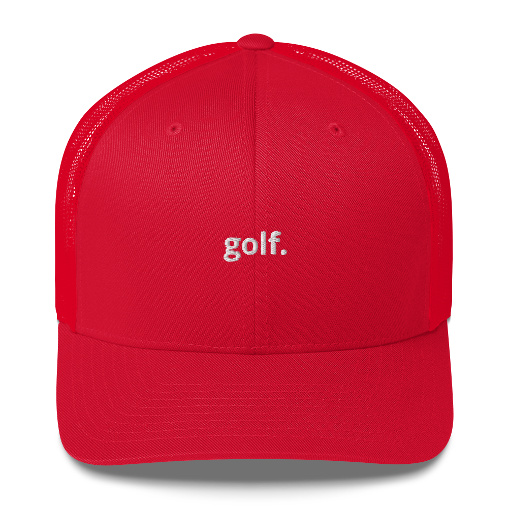 golf. Trucker Hat — Minimalist Golf Snapback Cap