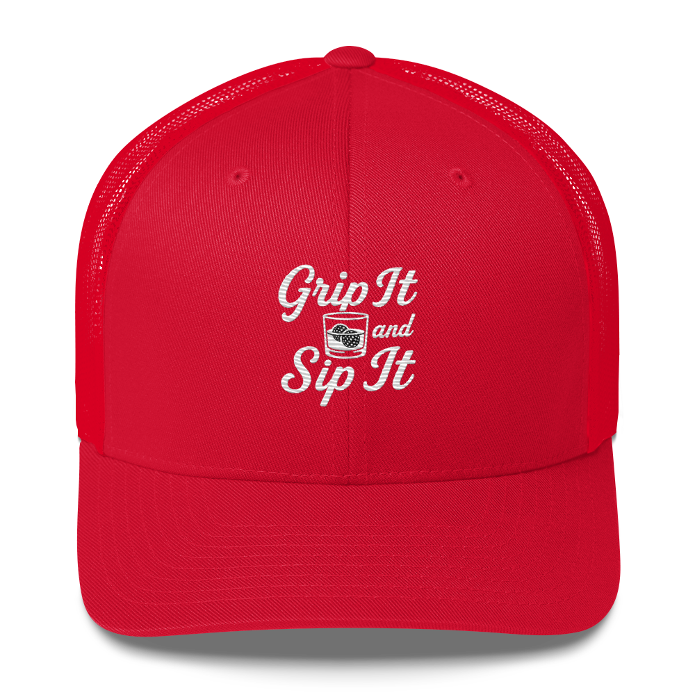 Grip It and Sip It — Funny Golf Trucker Hat