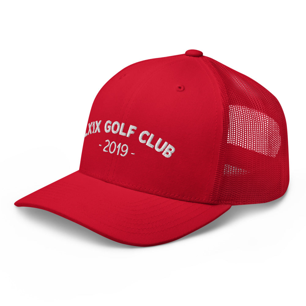 Arch Logo Trucker Hat — Mesh-Back Snapback Cap (White Logo)