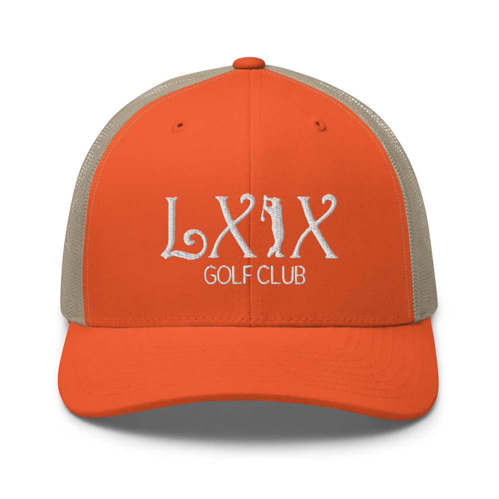 Curve Logo Trucker Hat — Mesh-Back Snapback Cap (White Logo)