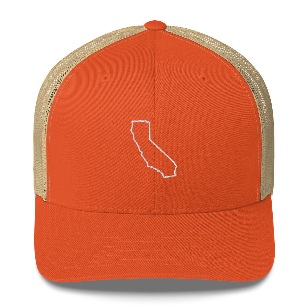 California Golf Trucker Hat — Mesh-Back Snapback Cap