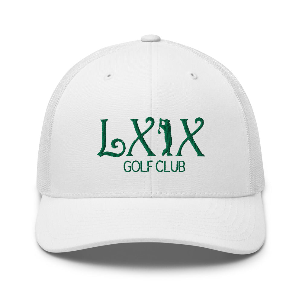 Curve Logo Trucker Hat — Mesh-Back Snapback Cap (Green Logo)