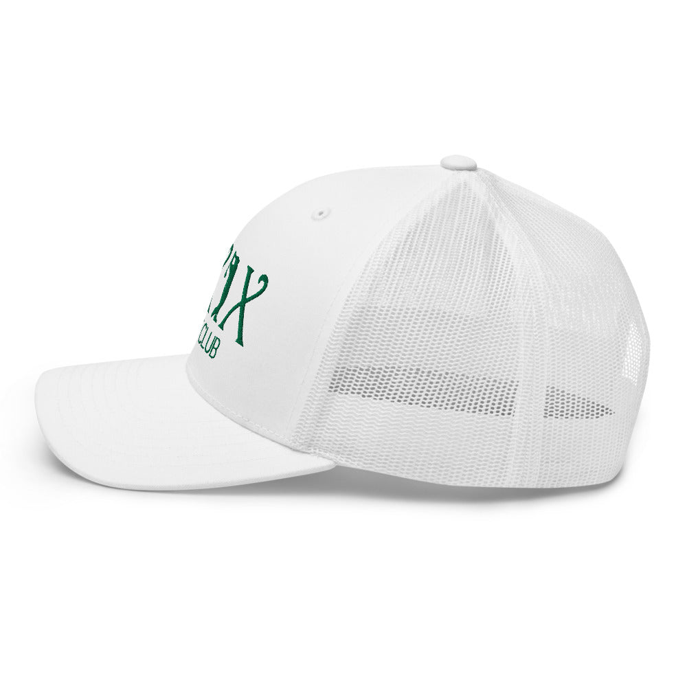 Curve Logo Trucker Hat — Mesh-Back Snapback Cap (Green Logo)