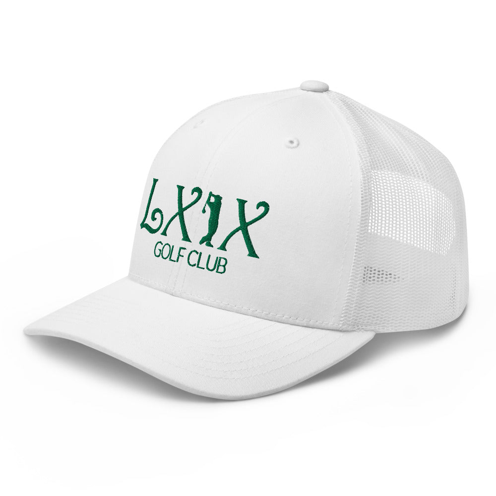 Curve Logo Trucker Hat — Mesh-Back Snapback Cap (Green Logo)