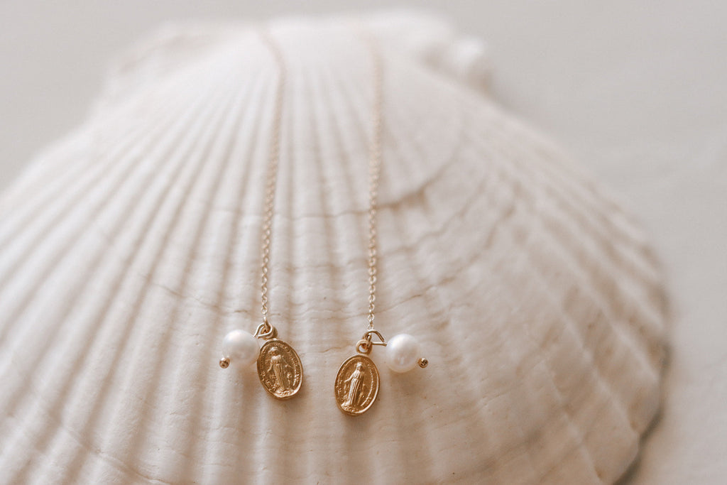 Miraculous Medal & Pearl threaders