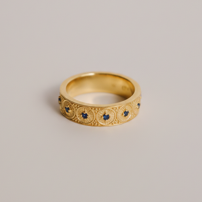 Marielle | Gold Vermeil & Sapphire