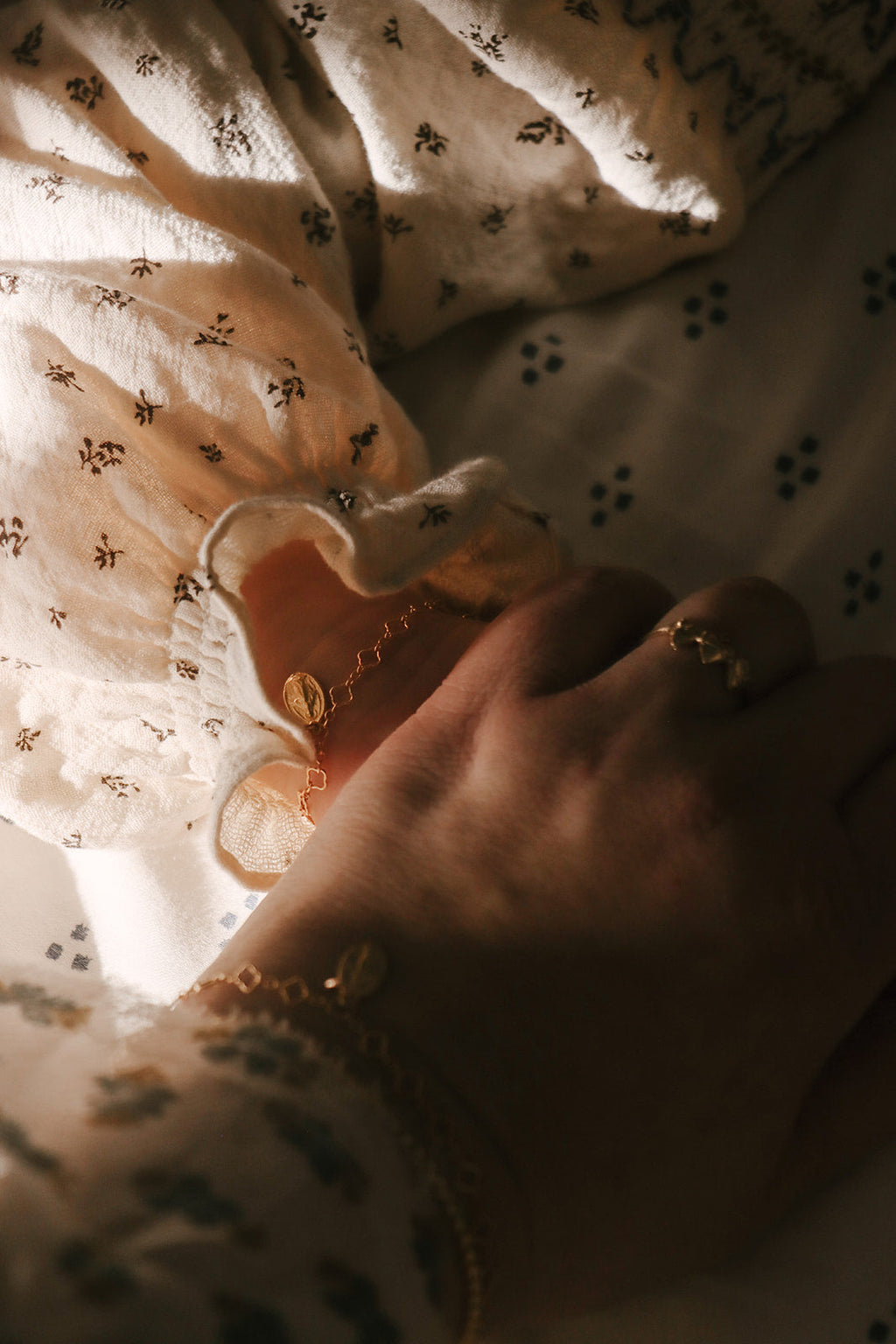Little Miraculous Medal Floral Bracelet