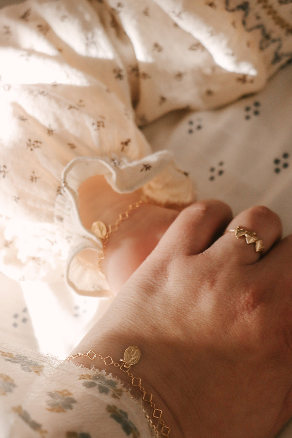 Miraculous Medal Floral Bracelet