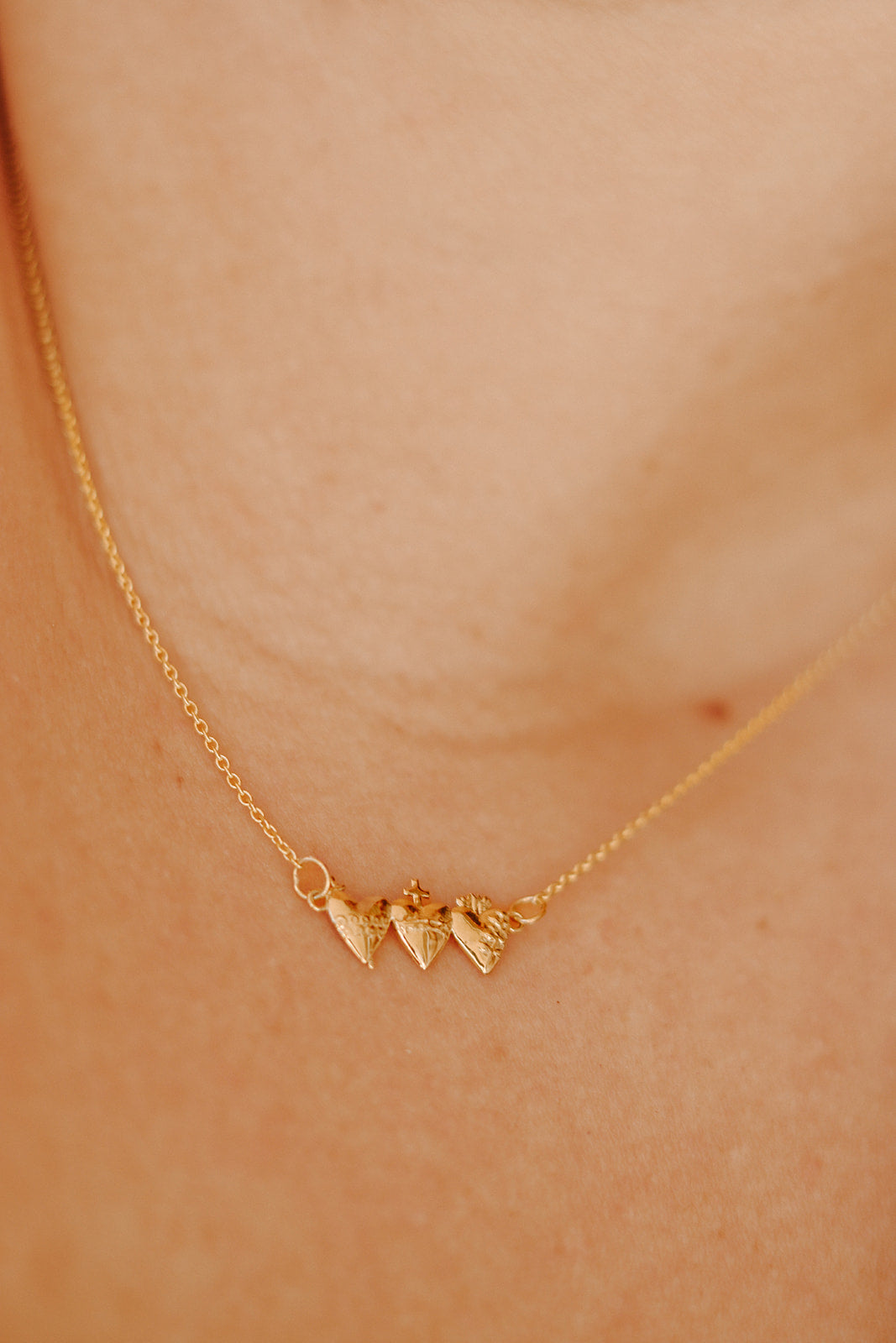 Holy Family Hearts® in 14K Gold Tiny Version