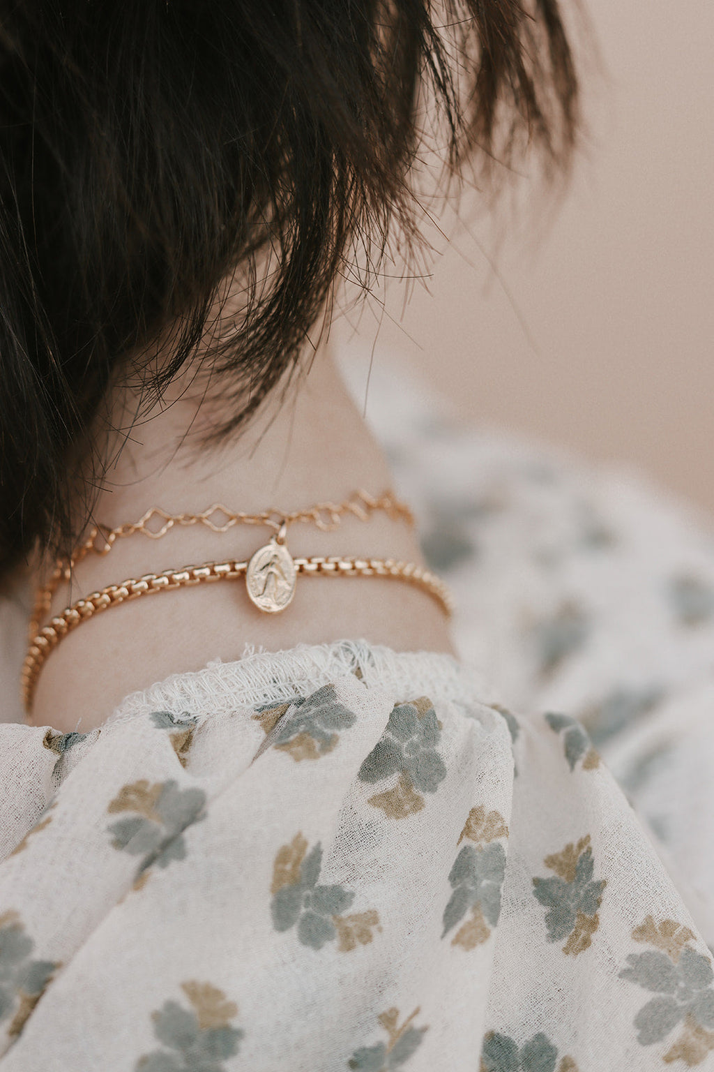 Miraculous Medal Floral Bracelet