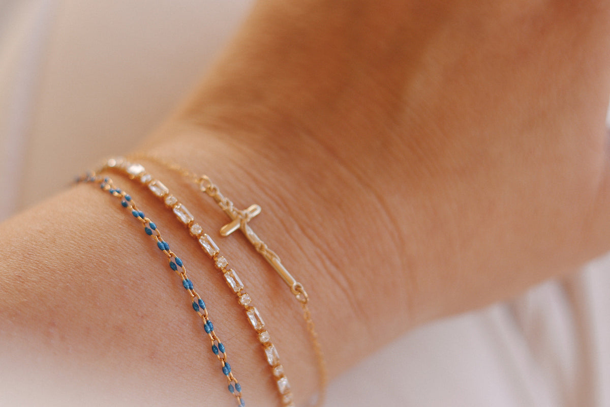 St. Joseph Lily Cross Bracelet *Made to Order*