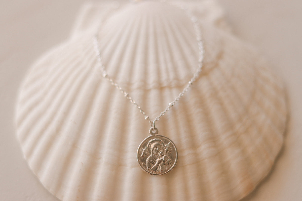 Our Lady of Perpetual Help Necklace in Sterling Silver