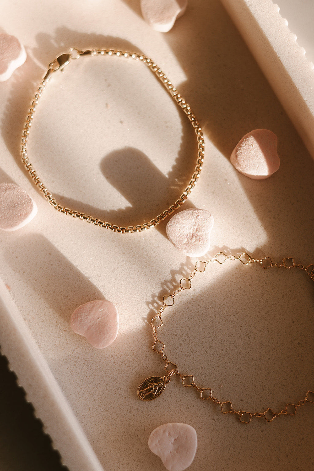 Miraculous Medal Floral Bracelet