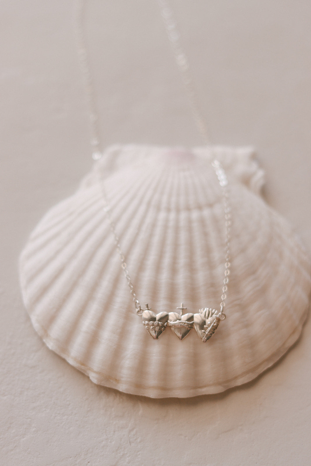 Holy Family Hearts® Necklace in Sterling Silver