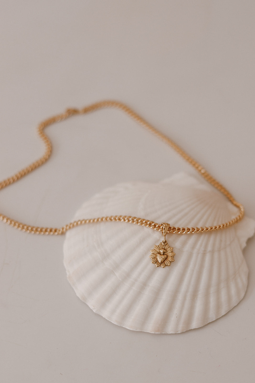 Most Sacred Heart Scalloped Link Necklace