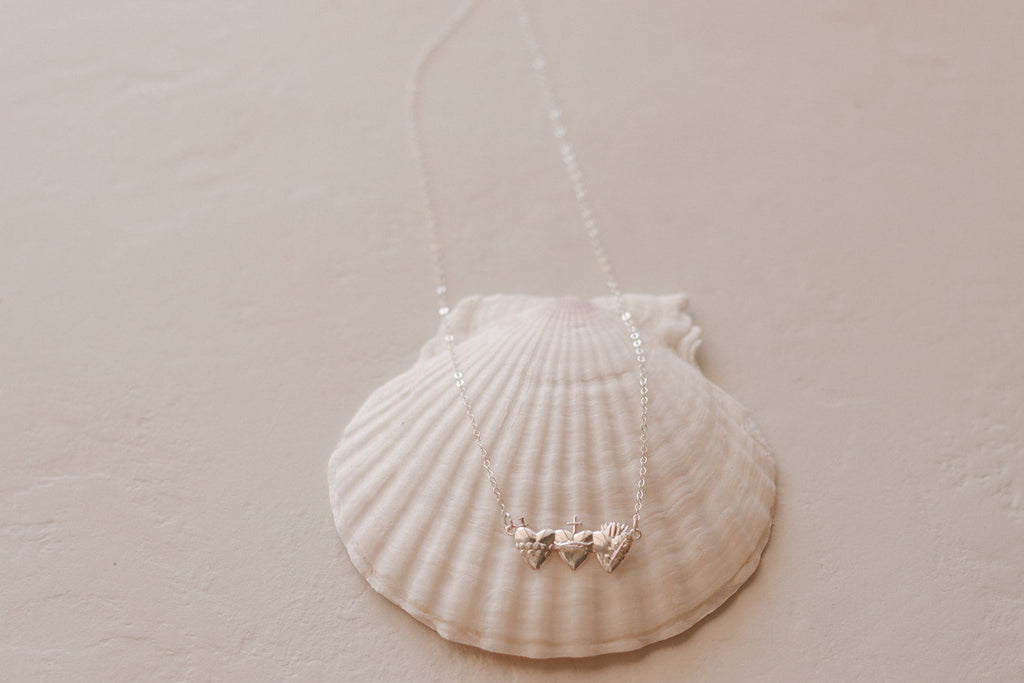 Holy Family Hearts® Necklace in Sterling Silver