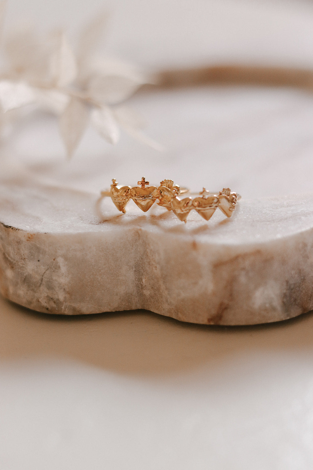 Holy Family Hearts® Ring in Gold Vermeil