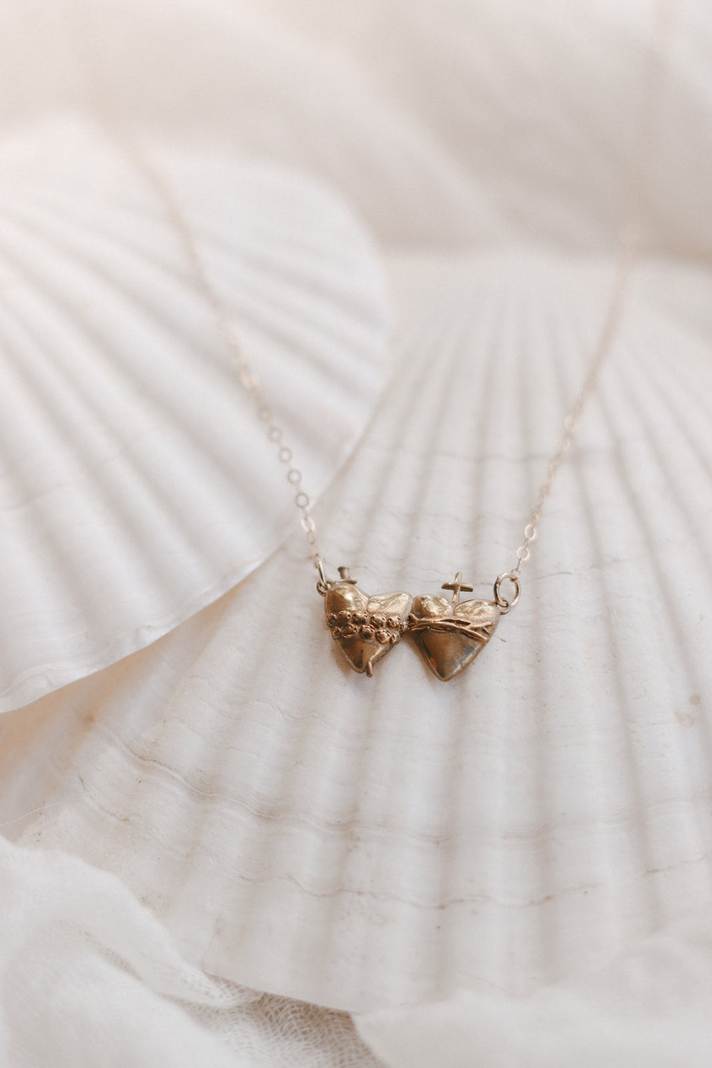 Sacred Heart and Immaculate Heart Necklace