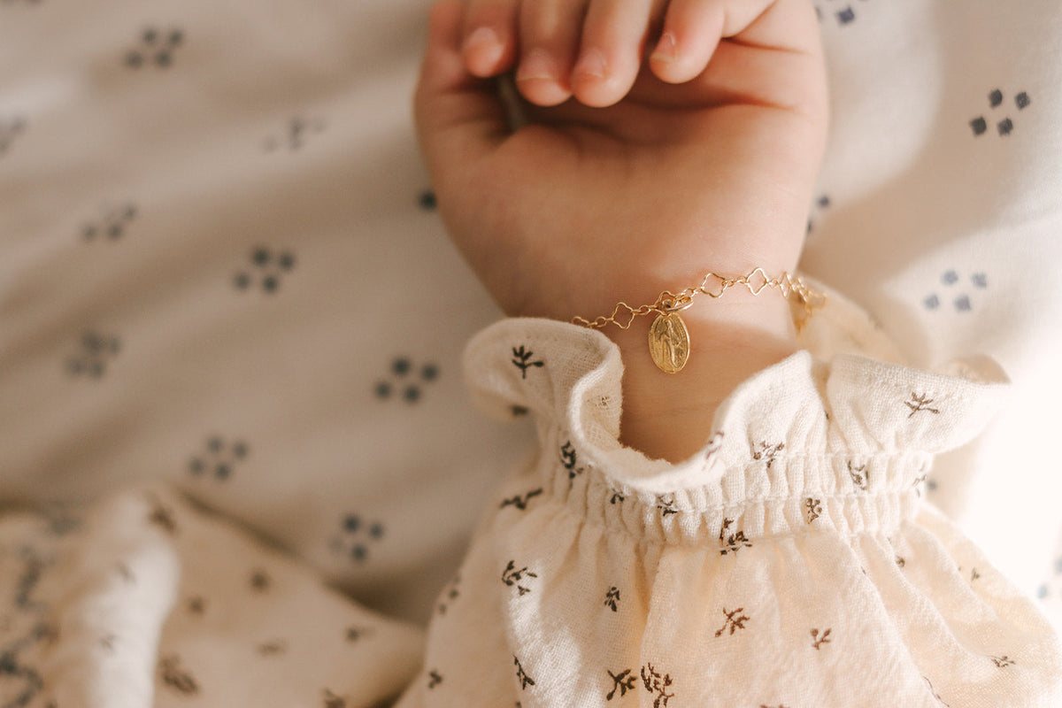 Miraculous Medal Floral Bracelet