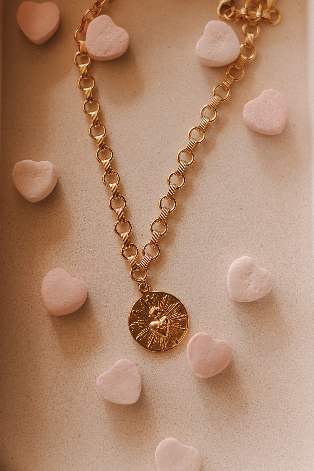 Most Sacred Heart Ring Band Necklace