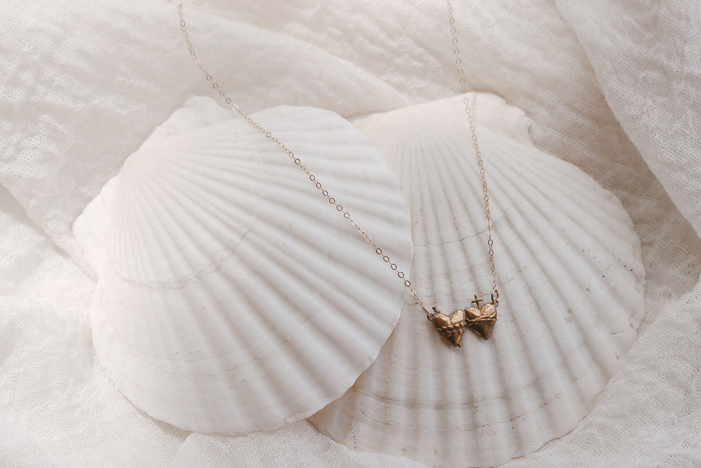 Sacred Heart and Immaculate Heart Necklace