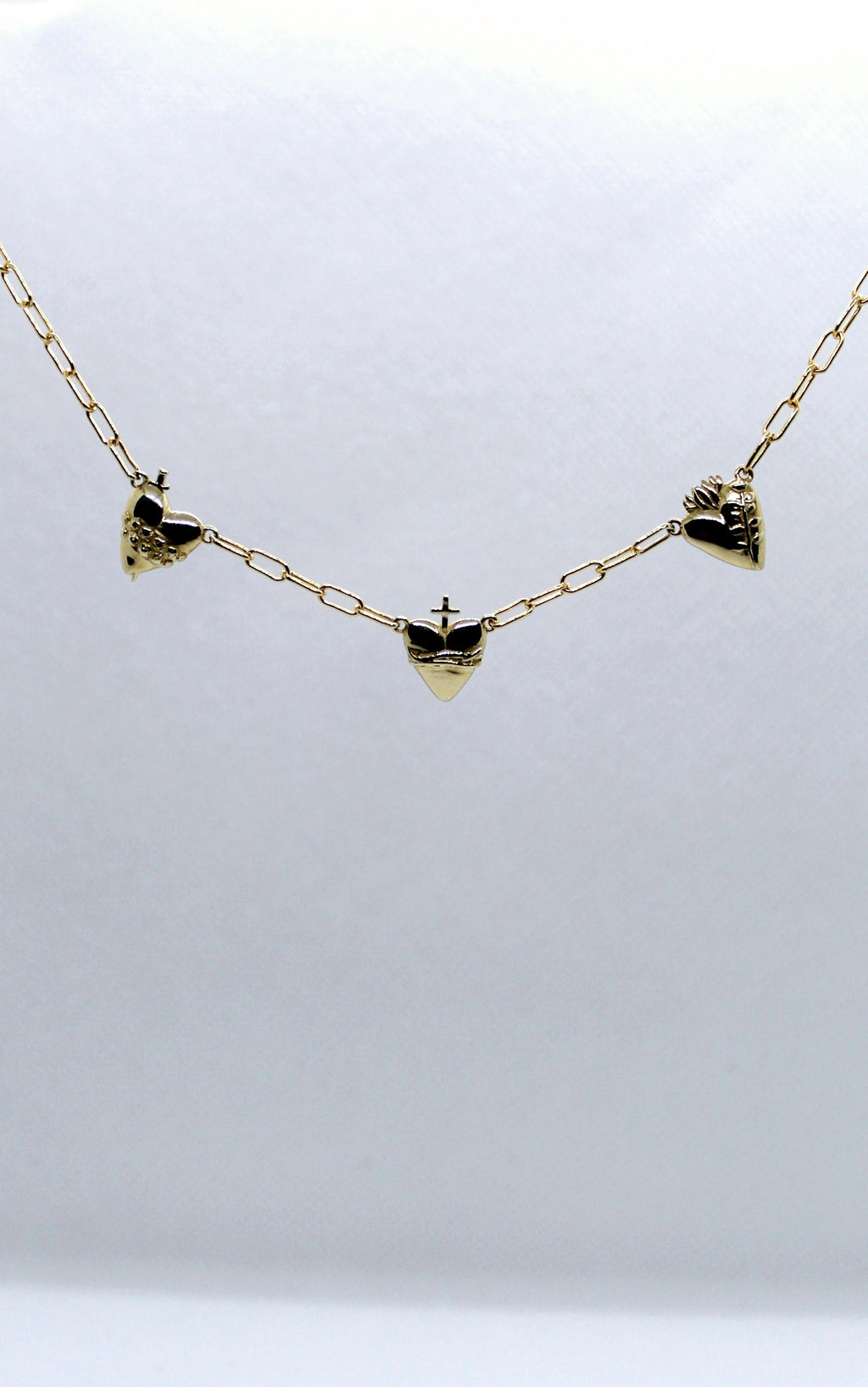 Three Hearts Necklace Paper Clip