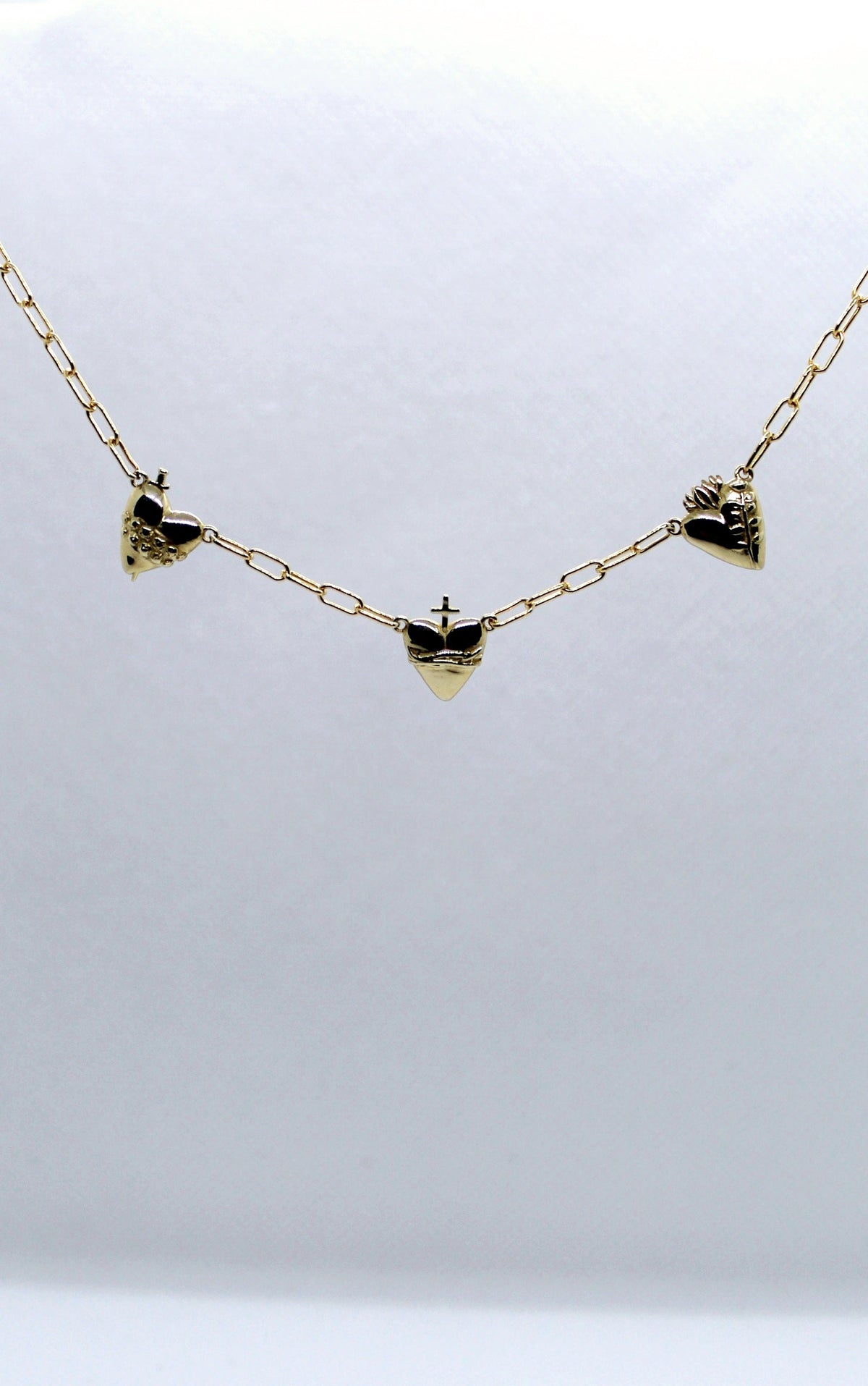 Three Hearts Necklace Paper Clip