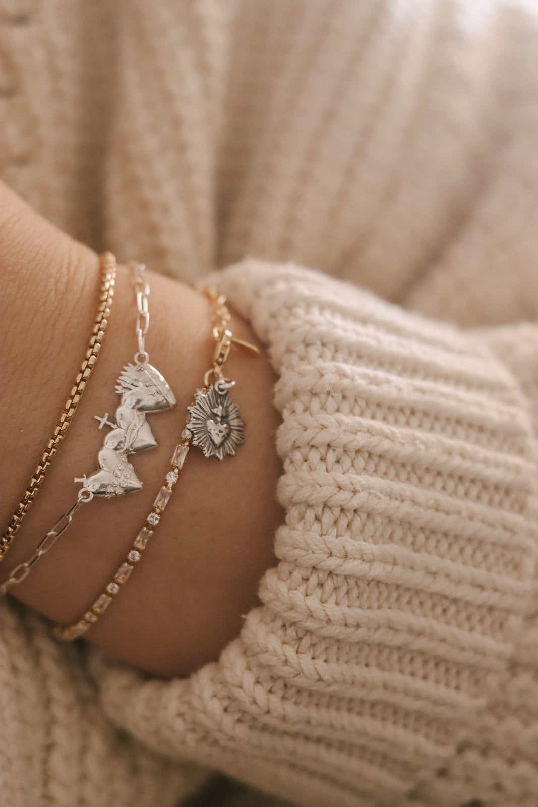 Holy Family Hearts® Consecration Bracelet in Sterling Silver
