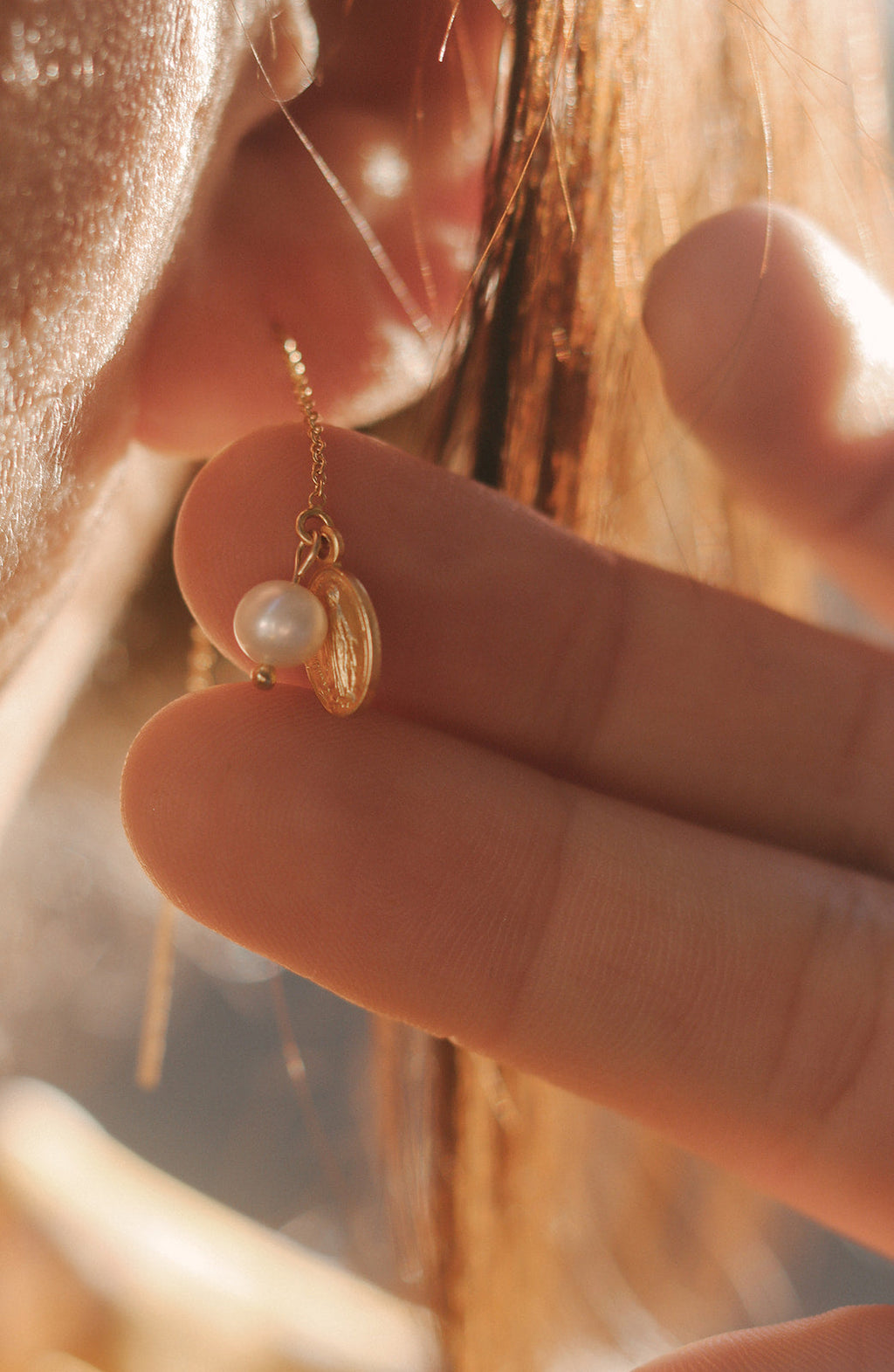 Miraculous Medal & Pearl threaders