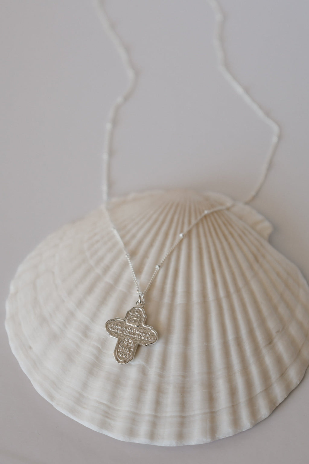 Four Way Cross Necklace in Silver