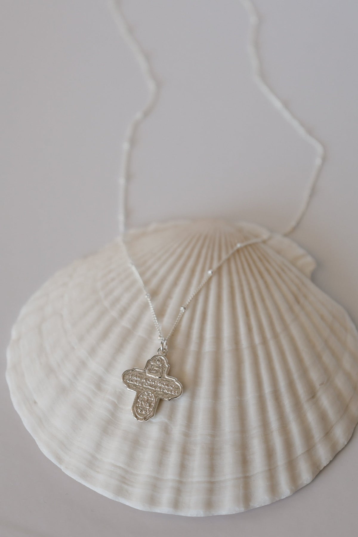 Four Way Cross Necklace in Silver