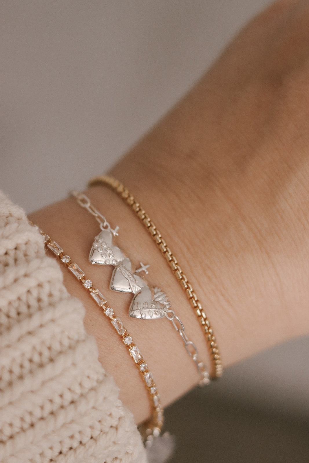 Holy Family Hearts® Consecration Bracelet in Sterling Silver